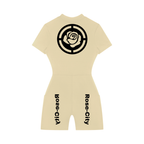 Women's Quarter-Zip Short Sleeve Romper
