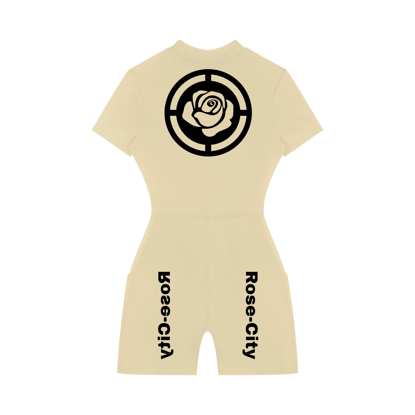 Women's Quarter-Zip Short Sleeve Romper